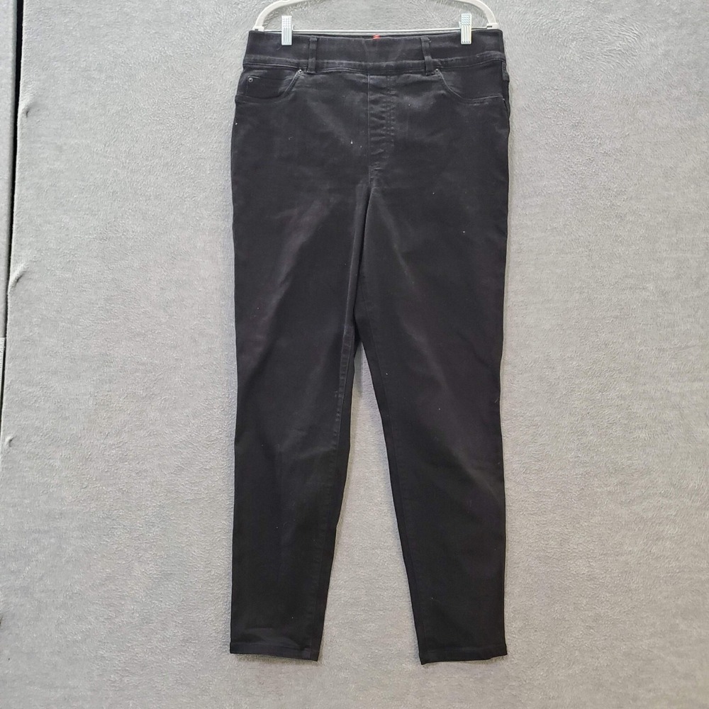 Spanx Women Jeans 1x Black Denim Jegging High Rise Inseam 29.5"
